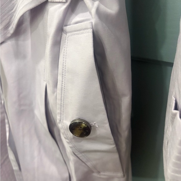 Women's London Fog Lavender Trench Raincoat Coat w/Deatachable Hood XL - Picture 7 of 8